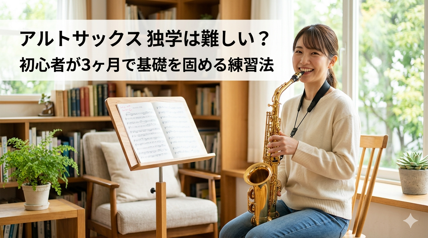 アルトサックス 独学は難しい?初心者が3ヶ月で基礎を固める練習法