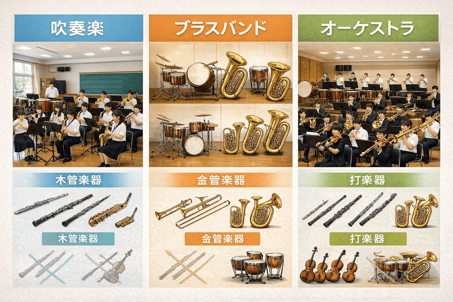 ���t�y,�u���X�o���h,�I�[�P�X�g���̈Ⴂ