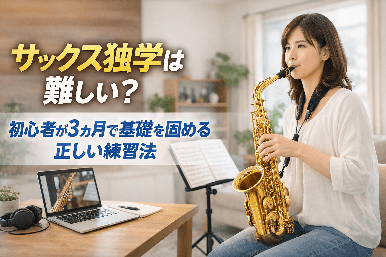 サックス独学は難しい?初心者が3ヶ月で基礎を固める正しい練習法